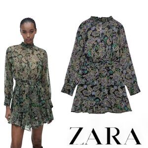 ZARA | Multicolored | PRINTED SHORT DRESS